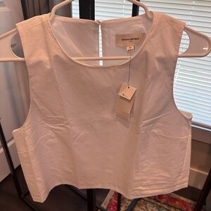Banana Republic Classic White Crop Tank Top
